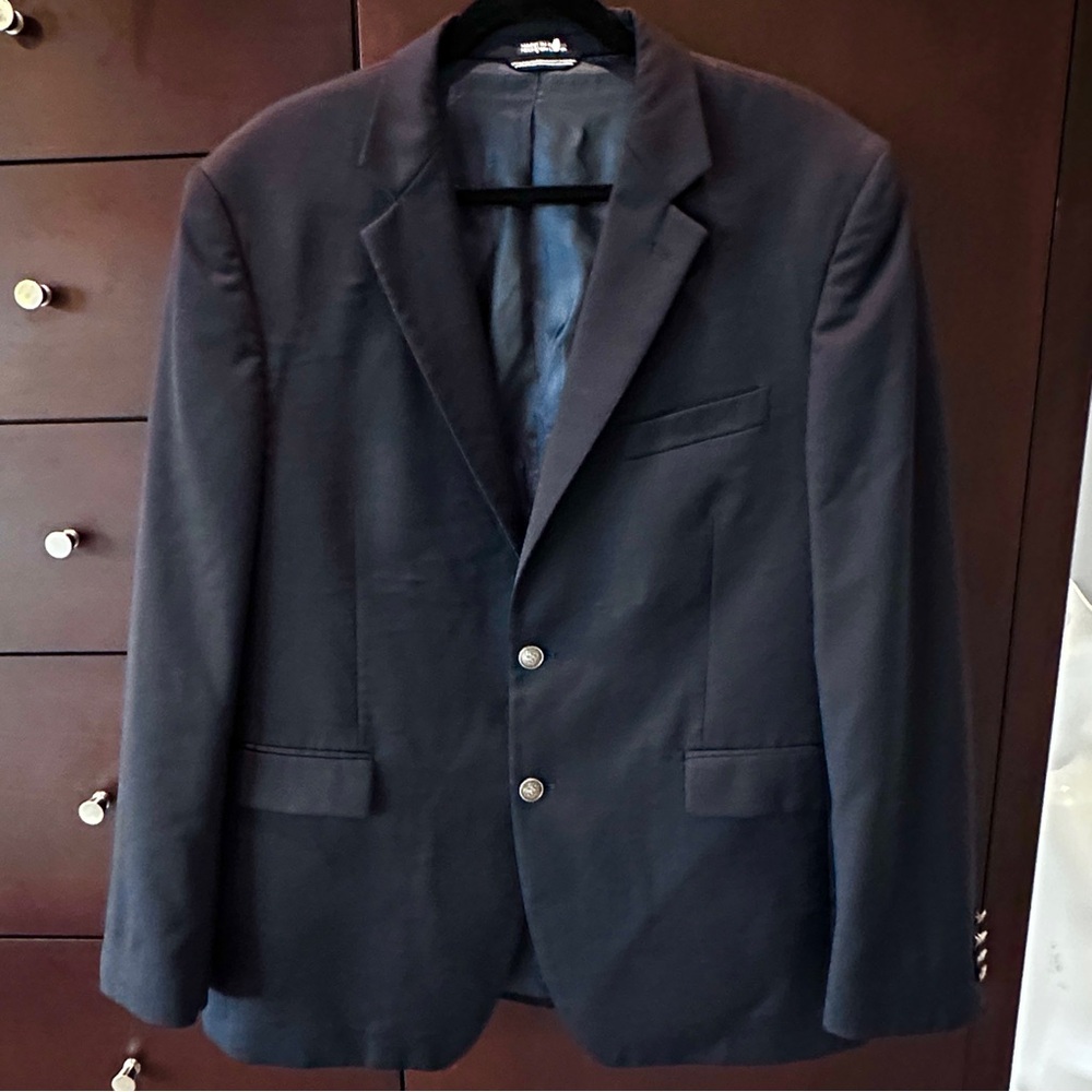 Nautica Men's Dark Navy Blue Suit Jacket/Blazer/Sport Coat 44R, Like New